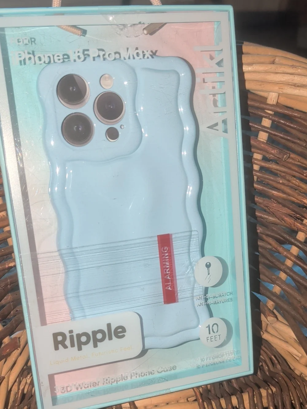 Light Blue Ripple iPhone 15 Pro Max Case